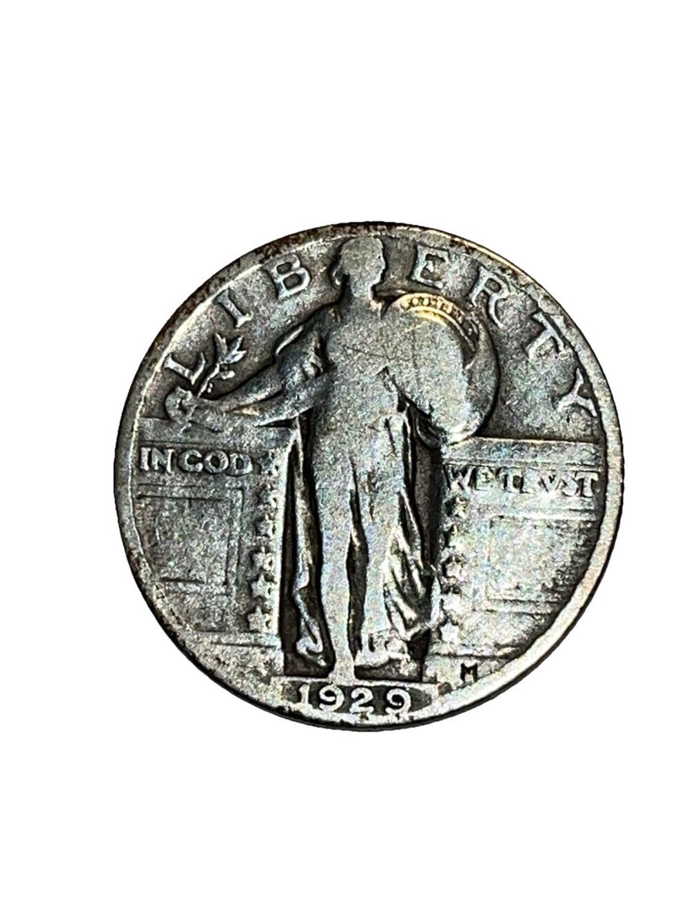 1929 STANDING LIBERTY QUARTER GOOD ORIGINAL COIN Possible Mint Mark No Reserve